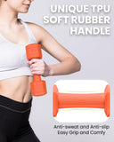 Adjustable Dumbbells Set, 4 in 1 Hand Weights Set for Women Men 10 LB Dumbbell Pair Each 2lbs 3lbs 4lbs 5lbs Weights Dumbbells Set with TPU Soft Rubber Handle for Home Gym Exercise Fitness - Orange