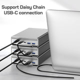 12TB USB 3.2 Gen 2 (10Gbps) USB-C External Hard Drive w/USB HUB for Windows or MacOS Desktop PC/Laptop (Silver) Avolusion