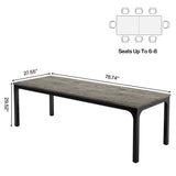 78.74" W x 27.56" D Large Office Conference Table, Modern Seminar Meeting Table Desk for Boardroom, Meeting Room