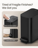 Cesun Small Bathroom Trash Can with Lid Soft Close, Step Pedal