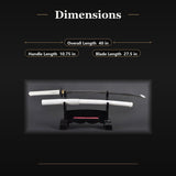White Empire Wheel Katana, 1045 Carbon Steel Hand Forged Full Tang Sword