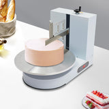 200W Automatic Cake Decorating Machine, 4-16 inch Birthday Cake Cream Spreading Machine Cream Smooth Coating Decoration Adjustable Speed w/LCD Display for Cake Shops, Dessert Shops (White)