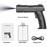Rechargeable Spray Tan Machine Portable Travel Spray Tan Gun Self Tanners Professional Mobile Spray Tan Airbrush Machine For Home Salon DIY Beach Self Tans and Travelling (Black)