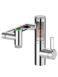 Lefton Rotatable Bathroom Faucet with Built-in Filter, Single Hole Sink Faucet with Temperature Display in Fahrenheit, 2 Water Modes