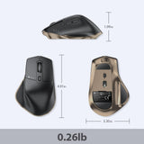 iClever Wireless Mouse with Bluetooth or USB Receiver, 5 Adjustable 2400DPI Rechargeable Computer Mice