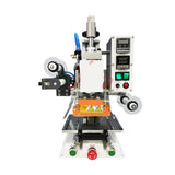 Embossing Machine, Pneumatic Multifunctional Heat Transfer Press Embossing Machine with Stand Foil Paper Optional for Leather Wood Stamping(2300W with Control)