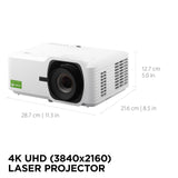 ViewSonic LX700-4K UHD 3500 Lumens Laser Projector Designed for Xbox with 4.2ms Response Time