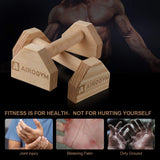 Push-up Stand, 2 PCS Wood Pushup Bars Non-Slip Base Exercise Home Workout Equipment, 30CM Wooden Parallettes Handle Stands Grip for Men Strength Training, Planks Calisthenics airogym