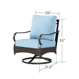 Sophia & William Metal Patio Furniture Set, 2 Pieces Outdoor Couch Sets