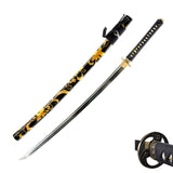 Hand Forged 1045 Carbon Steel Tomoe Blossom Katana Full Tang Sword