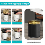 YOJIA 4 Gallon Bathroom Trash Can with Lid, Black Leather Garbage Can, Modern, Bedroom Wastebaskets, for Kitchen Powder Room Hotel Office (15L Black)