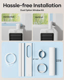 Portable Air Conditioners 12000 BTU 5-in-1 Smart WiFi APP Control, Cooling Dehumidifier Fan Sleep Mode, Window Kit, No Professional Installation, For Garage & Rooms Up to 600 Sq. Ft.
