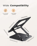 Laptop Stand, Adjustable Laptop Stand for Desk, Aluminum Computer Stand Portable Laptop Riser