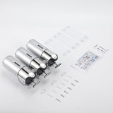 Shampoo and Conditioner Dispenser,Dispensers for The Shower,Shower Soap Dispenser 3 Chamber No Drill,Shampoo Conditioner Body Wash Dispenser (Triple x 17.6 oz,Silver)