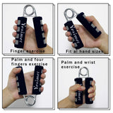 Yesimet 2 Pack Hand Grip Strengthener Set, Forearm Exerciser, Finger Gripper, Grip Strength Trainer,Hand Grip- Soft Foam Hand Exerciser for Quickly Increasing Wrist Forearm and Hand Grips (Black) YESIMET