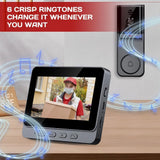 Video Doorbell with Monitor - Video Intercom System with 4.3 Inch 1080P HD Monitor 2.4G Module Connection, No APP and Subscription Fees, Two-Way Audio, Comes with an 8GB Memory Card Card Night Vision
