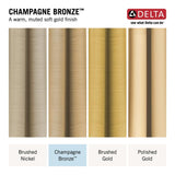 Delta Faucet Saylor 14 Series Gold Tub and Shower Faucet Combo, Bathtub and Shower Trim System, Shower Trim Kit, Bathtub Faucet Set, Shower Tub Faucet, Champagne Bronze T14435-CZ (Valve Not Included)