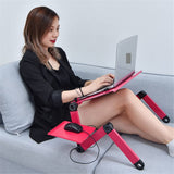 Adjustable Laptop Table for Bed Portable Lap Desk Foldable Stand Multifunctional Notebook Holder for Sofa Office