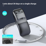 Bluetooth Wireless Arc Travel Mouse, Bluetooth 5.0/4.0 & 2.4G Tri-Mode, Rotating Foldable Ergonomic Mice, Type-C Rechargeable Multi-Device for Microsoft Laptop, PC, MacBook, Chromebook, Lenovo - Black