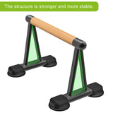 Dolibest Push Up Bar, 12'' High Parallettes Bars with Wooden Handles, Stable and Comfortable Calisthenics Equipment, Suitable for Handstand, L-Sit, Dip Bar, Strength Training for Indoor Outdoor Dolibest
