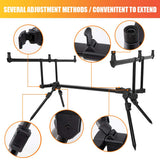 Taruor Adjustable Retractable Carp Fishing Rod Stand - Holder & Bite Alarm with 3 Fishing Bait Set