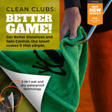 Frogger Amphibian 2-in-1 Golf Towel with Wet and Dry Technology, Black/Grey