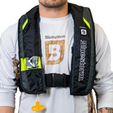 BLUESTORM Stratus 35 Inflatable Life Jacket PFD for Adults (Hi-Vis) | US Coast Guard (USCG) Approved Automatic Self Inflating Life Vest Preserver with Manual Ripcord