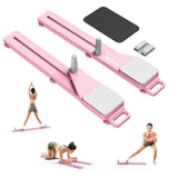 MERACH Pilates Board, Multifunctional Abdominal Plate, Detachable Ab Trainer Machine with Anti-Slip and Quiet Design, Portable Pilates Reformer (Pink)
