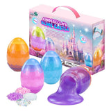 WATERELF Easter Eggs Slime Kit for Kids, Easter Basket Stuffers DIY Slime Making Set with Mix-Ins, Reusable Safe Craft Toy, Birthday Gift for Girls Boys Ages 5-12, Orange Purple Blue Pink