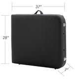 SIERRA COMFORT All-Inclusive Portable Massage Table (Black), SC-901, 27.95"D x 72.05"W x 33.07"H