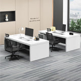 ABHNUGFS Study Writing Table PC Desks Desk Suitable for Office, Boss, Modern Manager, Executive Single Computer, Home(140 * 60 * 75cm)