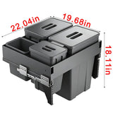 Silent Pull-Out Trash Can for Kitchen Cabinet, 47L Capacity with Damping Hook Design, Ideal for Kitchen, Bathroom & Office - Smooth Sliding Rails for Easy Access