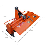 42" Rotary Tiller Attachment - Cat 1 3-Point PTO Driven, Single Speed 540 RPM Gearbox, 41.34" Working Width, 4.7" Max Depth, for 15–25HP Tractors - Not PTO Shaft