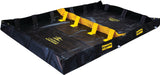 Justrite 2 Zone Decontamination Berm, 6' x 10' with a 299 Gallon Spill Capacity, PVC Coated Fabric for Spill Containment and Quick Decontamination, Made in The USA, Black, 28570