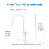Gerber Parma Café Single Handle Kitchen Faucet with Pull-Down Sprayer – High Arc, Contemporary Style, Easy 1-Hole Install in Stainless Steel, D454058SS