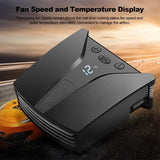 Computer Laptop Cooler Cooling Pad Fan Notebook Temperature Display