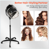 TASALON Professional Hooded Bonnet Hair Dryer Stand with Adjustable Timer, Rolling Wheels - Portable Floor Standing Dryer for Home Salon & Beauty Spa Equipment