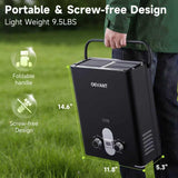 Propane Water Heater, 1.32 GPM 5L Portable Tankless Water Heater with Overheating Protection, Upgrade Screw-free Back Shell, Instant Hot Water for RV Camping, Outdoor Shower (BLACK)