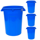 Magnum 44 Gallon Trash Can, High-Vis Blue, Construction Grade, Heavy Duty Plastic
