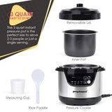 prepAmeal 3 Quart Pressure Cooker 8 IN 1 Multi Use Programmable Instant Cooker Electric Pressure Pot with Slow Cook, Rice, Steamer, Sauté, Brown, Warmer
