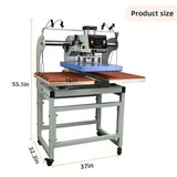 16x24 Pneumatic Heat Press Machine: Dual Platen Up-Sliding Heat Transfer Press with Infrared Laser