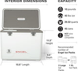 Engel UC30 30qt Leak-Proof, Air Tight, Drybox Cooler and Hard Shell Lunchbox for Men and Women in Fighting Lady Yellow