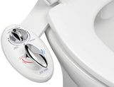 LUXE Bidet NEO 320 - Warm Water, Dual Nozzle, Self-Cleaning, Non-Electric Bidet Attachment for Toilet Seat, Adjustable Water Pressure, Rear & Feminine Wash (White)