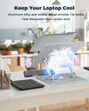Aoviho 360° Rotating Laptop Stand for Desk | Adjustable, Foldable, Portable Aluminum Ergonomic Riser