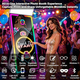 Magic Mirror Photo Booth with Camera and Printer, 65-43in Interactive Touch Screen Mirror Photo