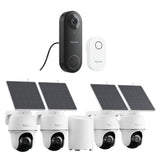 REOLINK Solar Security Cameras Wireless Outdoor System, Argus PT+Home Hub Mini Bundle with Video Doorbell, Color Night Vision, Smart Detection, 2.4/5 GHz Wi-Fi, No Subscriptions