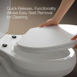KOHLER 20455-0 Ridgewood Round Soft Close Toilet Seat, Quiet Close, Wood Toilet Seat, Home Essentials, White