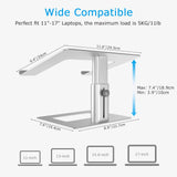 Laptop Stand, Ergonomic Aluminum Height Adjustable Computer Stand Laptop Holder for Desk