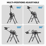 YOLEO Gravity Inversion Table for Back Pain Relief 2026 New Inversion Table w/Heat and Massage Lumbar pad Back Stretcher Machine 300 lbs