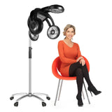 1400W Professional Standing Hair Dryer, 5 Heating Heads Vertical Hair Dryer with Wheels, Hair Hood Dryer with 5 Modes & LCD Display Adjustable Height 49.21-63.39 in, for Home Salons,110V 60HZ